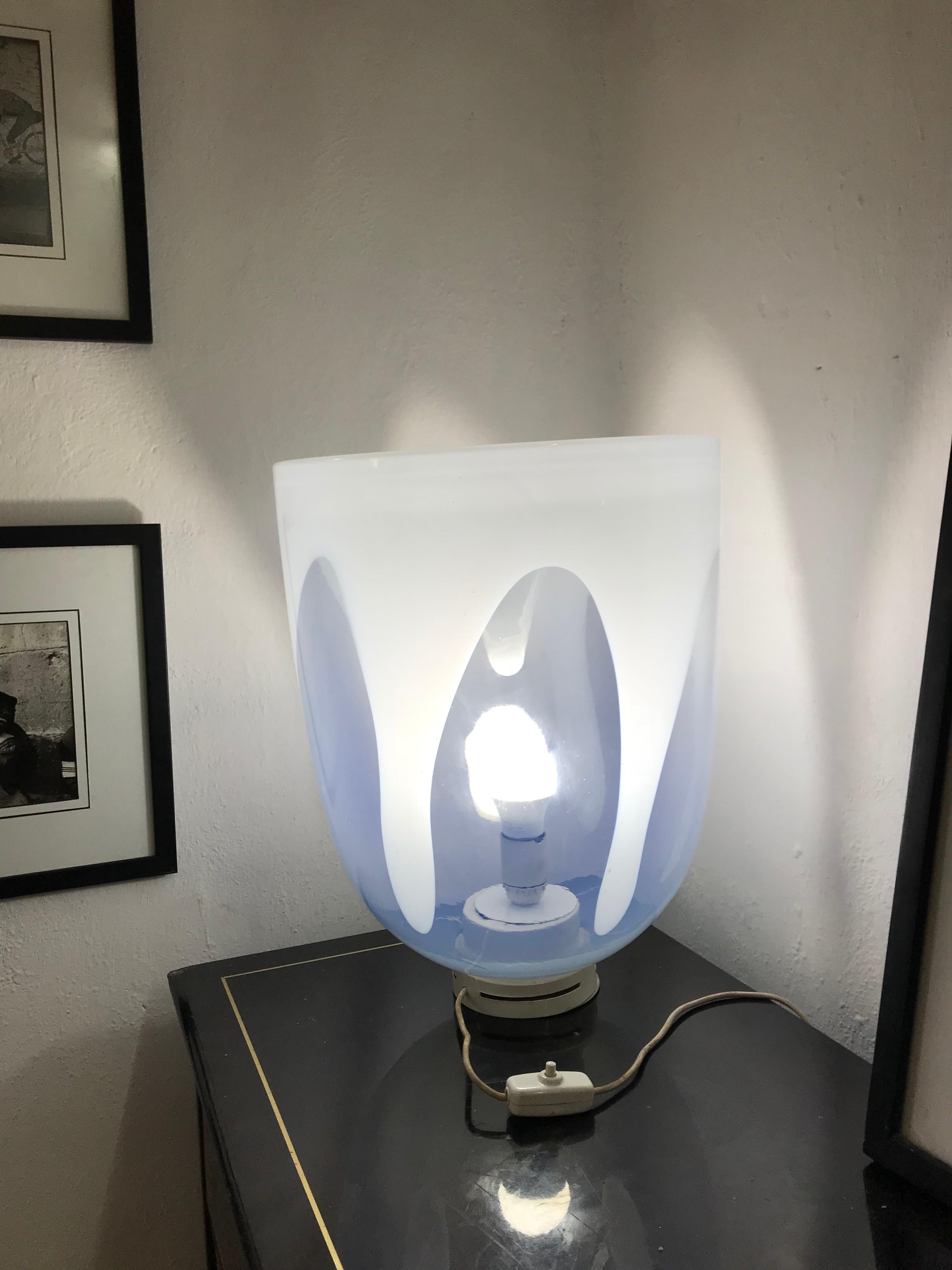 Space Age Table Lamp by Toni Zuccheri for Venini in Murano Glass For Sale 2