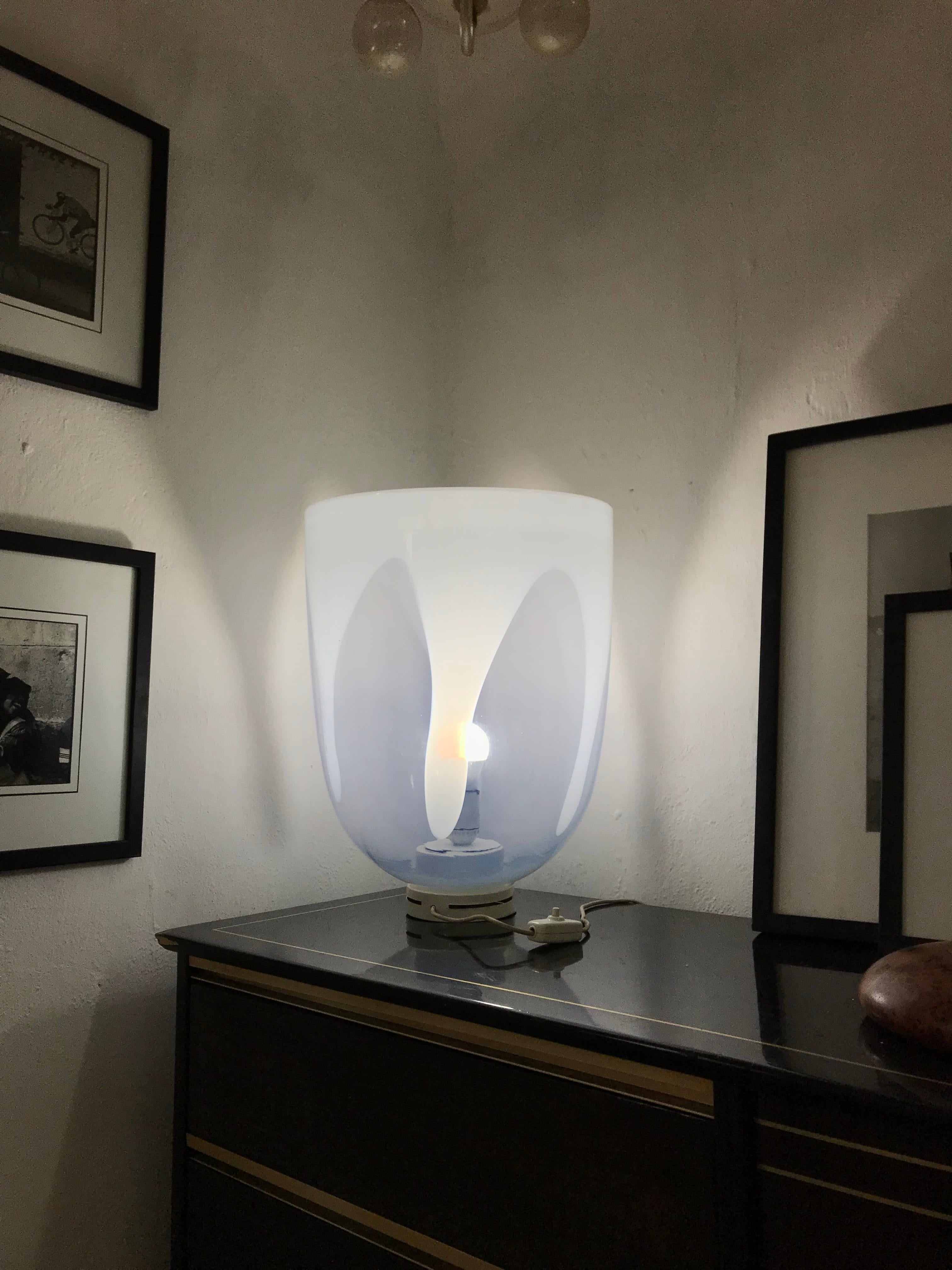 Space Age Table Lamp by Toni Zuccheri for Venini in Murano Glass For Sale 3