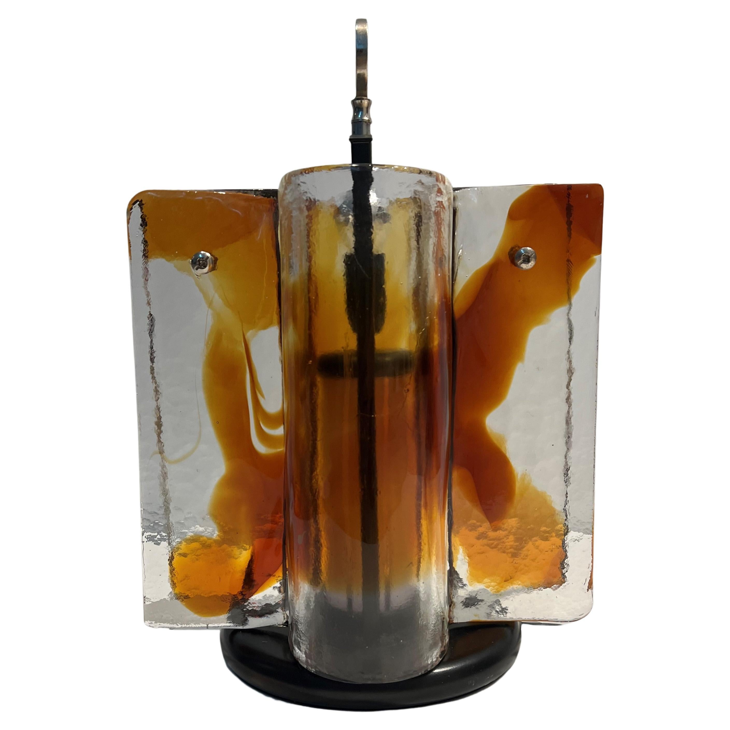 Space Age Table Lamp by Toni Zuccheri for Venini in Murano Glass, Italy Ca 1970 For Sale