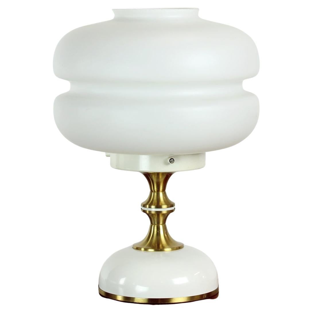 Space Age Table Lamp In Metal & Glass By Napako, Czechoslovakia 1970s im Angebot
