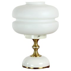 Space Age Table Lamp In Metal & Glass By Napako, Czechoslovakia 1970s