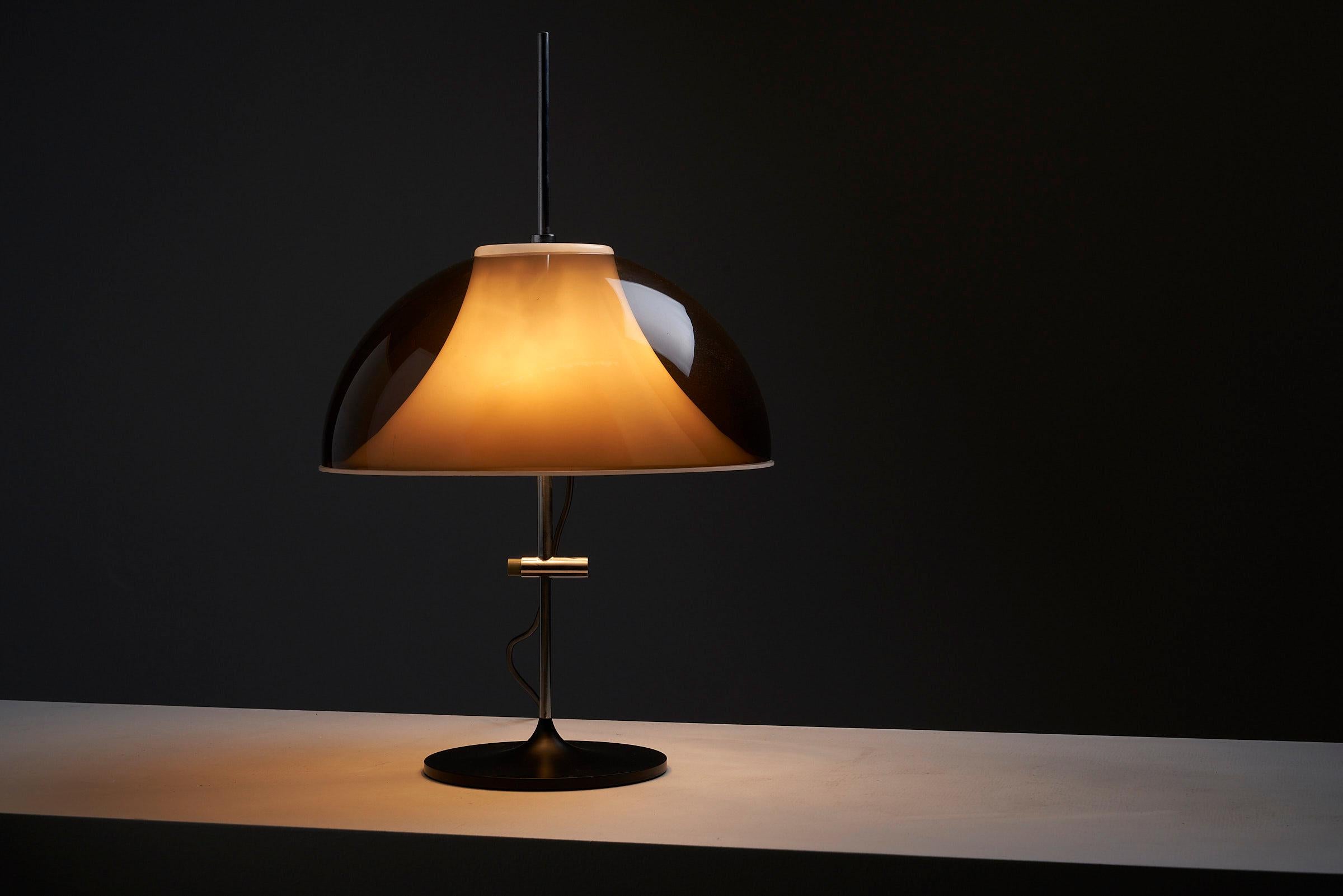 Hand-Crafted Space Age Table Lamp With Mushroom Style Shade For Sale