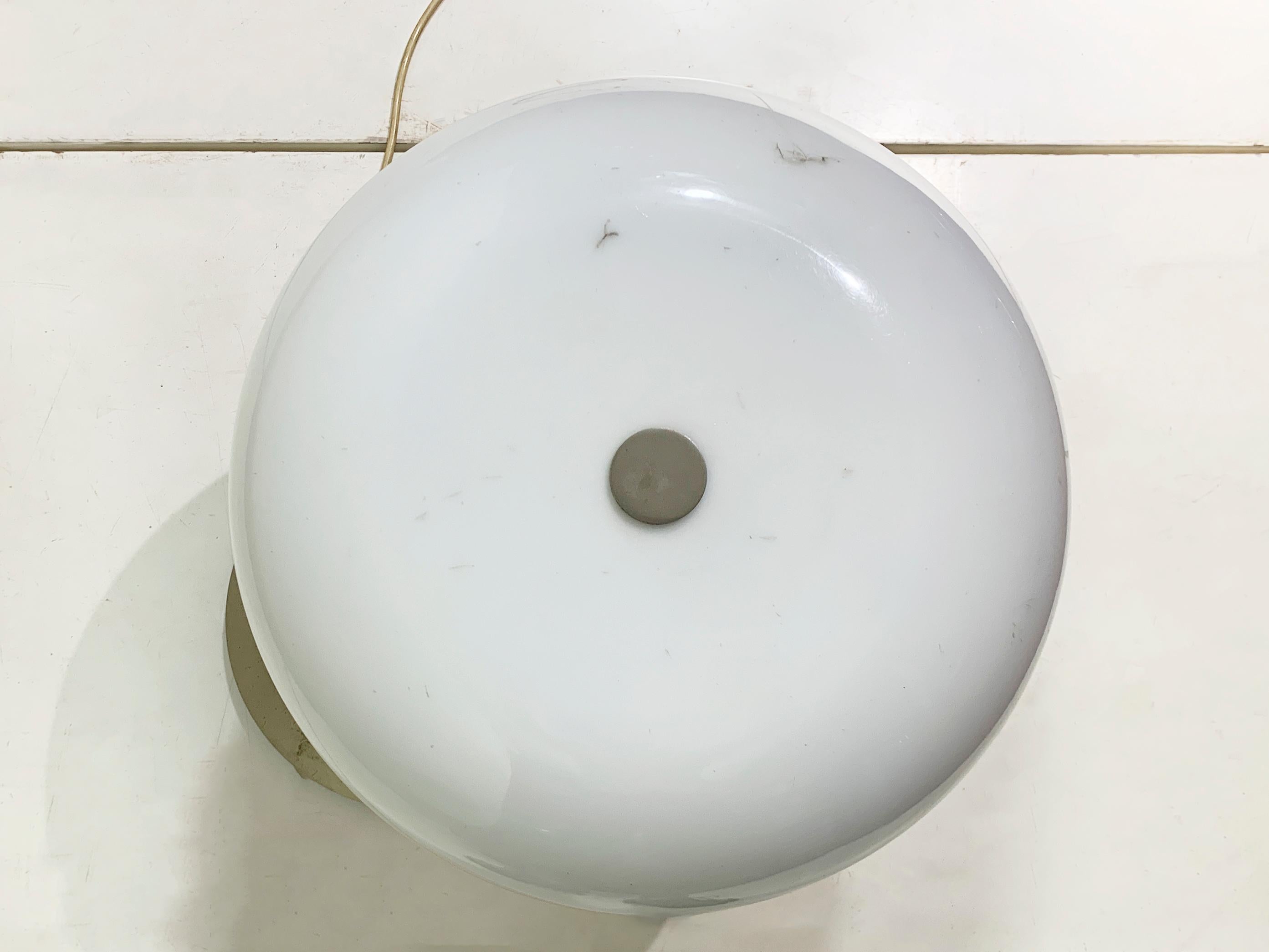 Italian Space Age Table Lamp, Nickel and Plastic, by Gaetano Sciolari for Valenti, 1970s For Sale