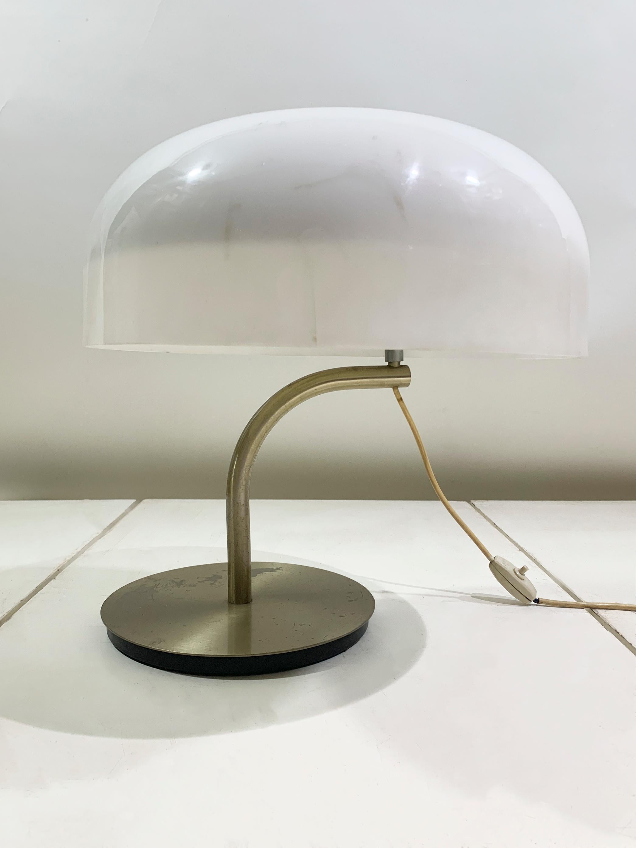 Space Age Table Lamp, Nickel and Plastic, by Gaetano Sciolari for Valenti, 1970s For Sale 1