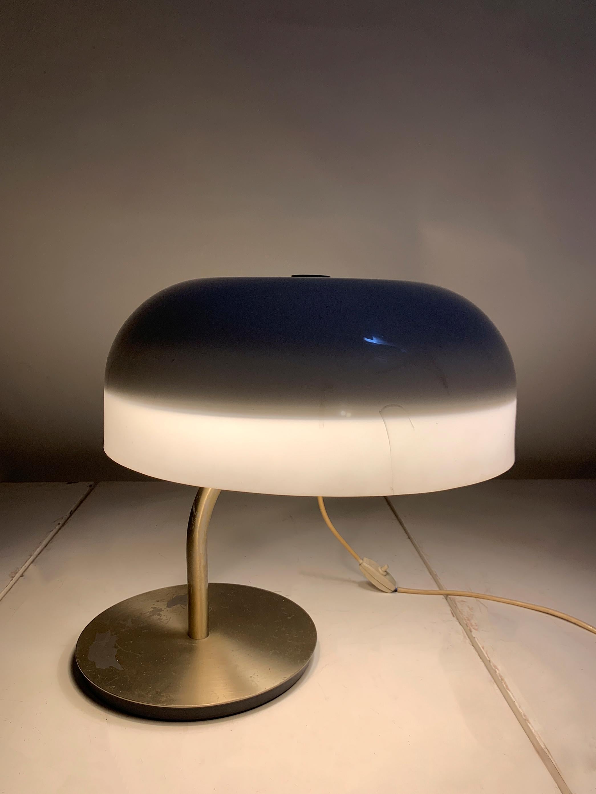Space Age Table Lamp, Nickel and Plastic, by Gaetano Sciolari for Valenti, 1970s For Sale 4