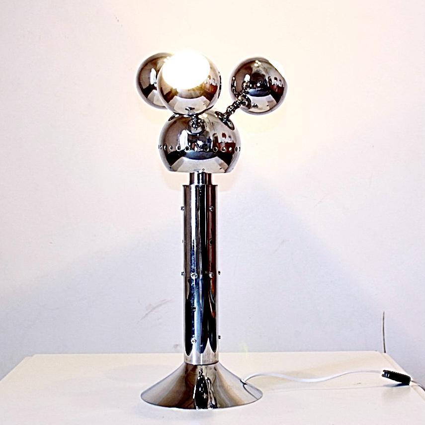 Fin du 20e siècle NO AGE  Lampe de bureau chromée Torino co, Italie 1970 en vente