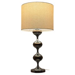 Space Age table lamp with chrome sculptural base