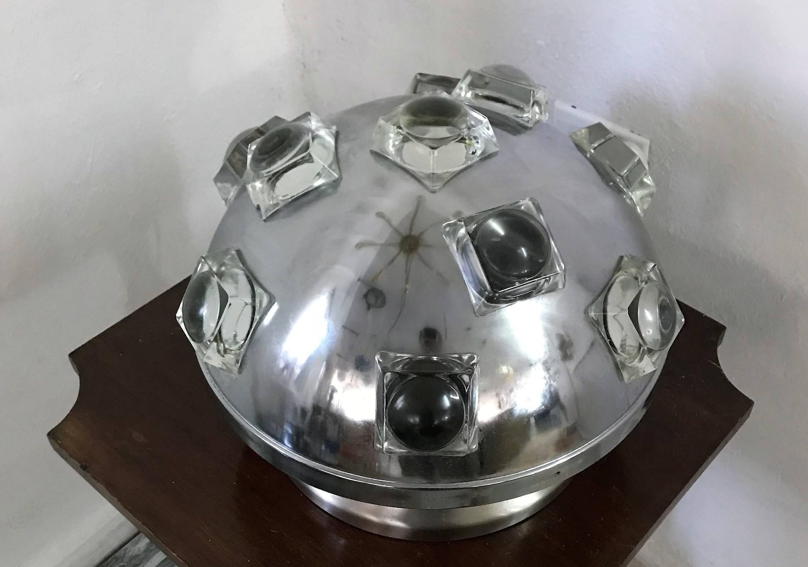 Lámpara Tale de la Era Espacial de Oscar Torlasco para Stilkronen, Italia, 1960 Vidrio artístico en venta