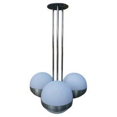 Space Age Three Balls Chandelier Design and Manufacture Lamperti, 1970s