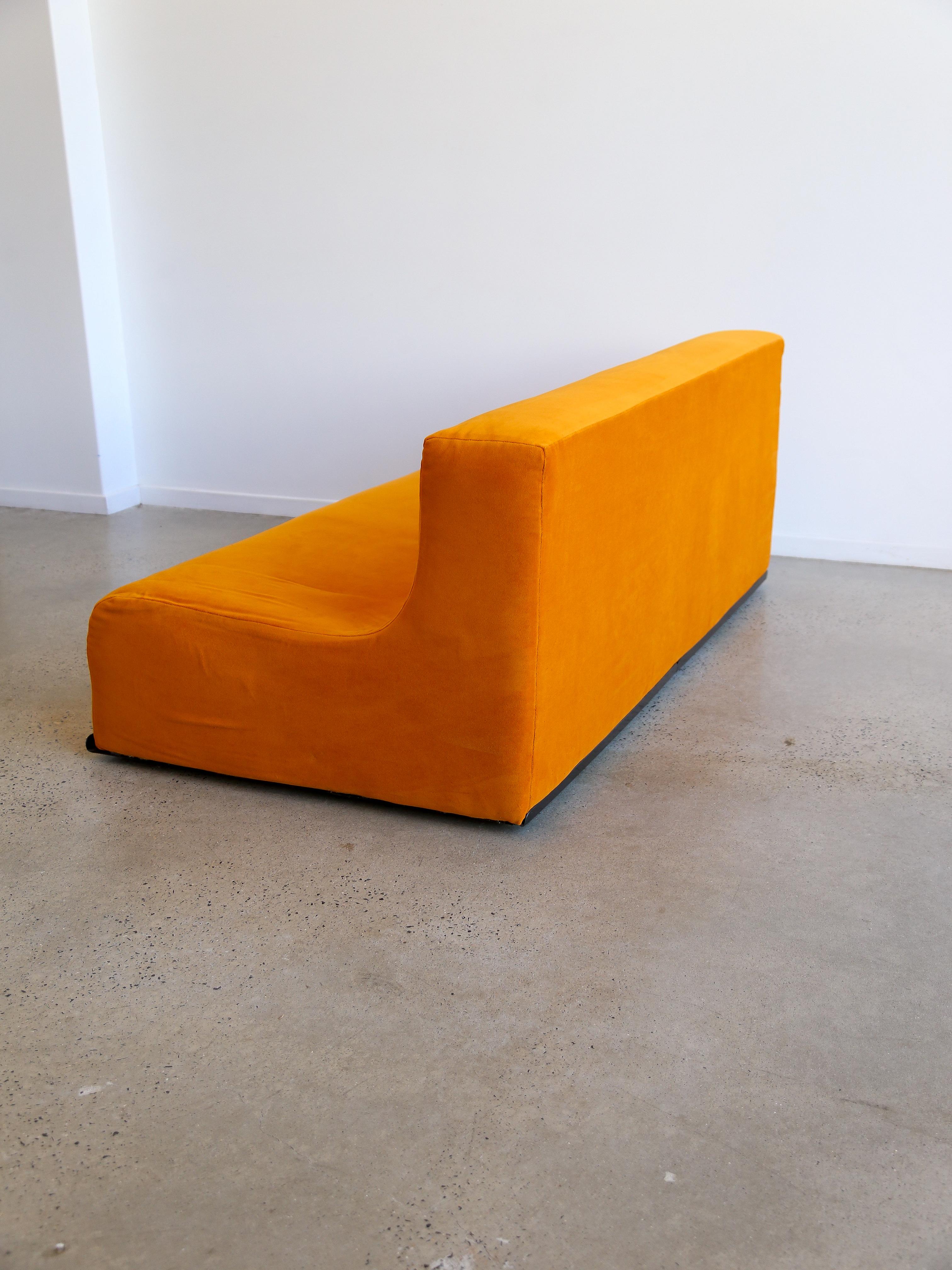 Space Age Three Seater Orange Sofa For Sale 2