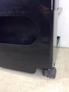 Space Age Trolley "Baby" by Joe Colombo Black Modular Storage Cart