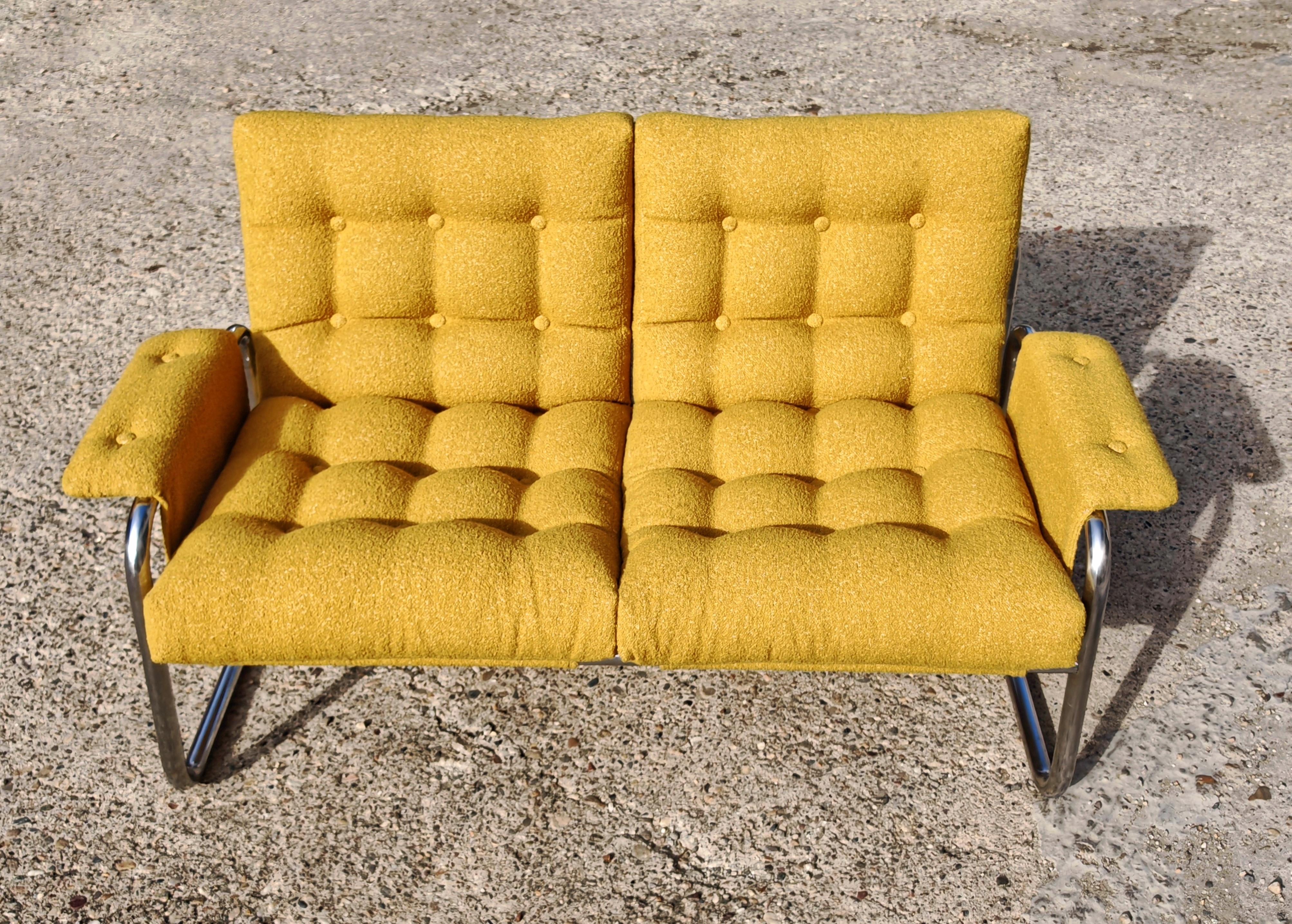 Fin du 20e siècle Canapé 2 places tubulaire de Space, designé par Johan Bertil Haggstrom pour IKEA en vente