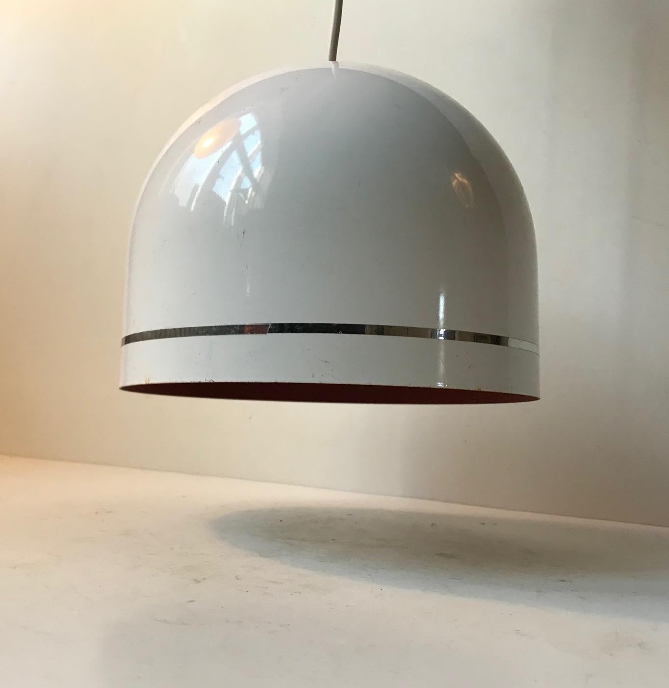 Dutch Space Age Typ 201 Dentist or Doctors White Hanging Lamp from Philips, 1960s