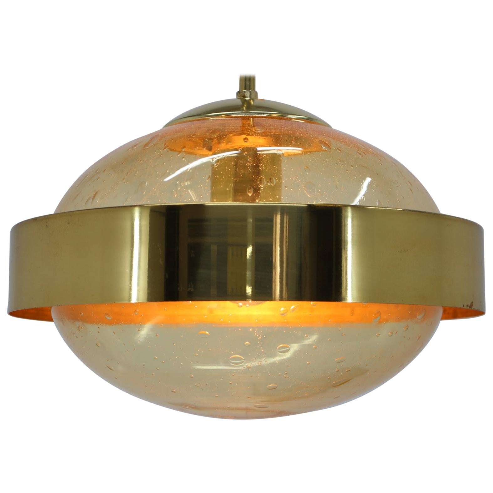 Space Age UFO Brass Pendant by Kamenicky Senov, 1970