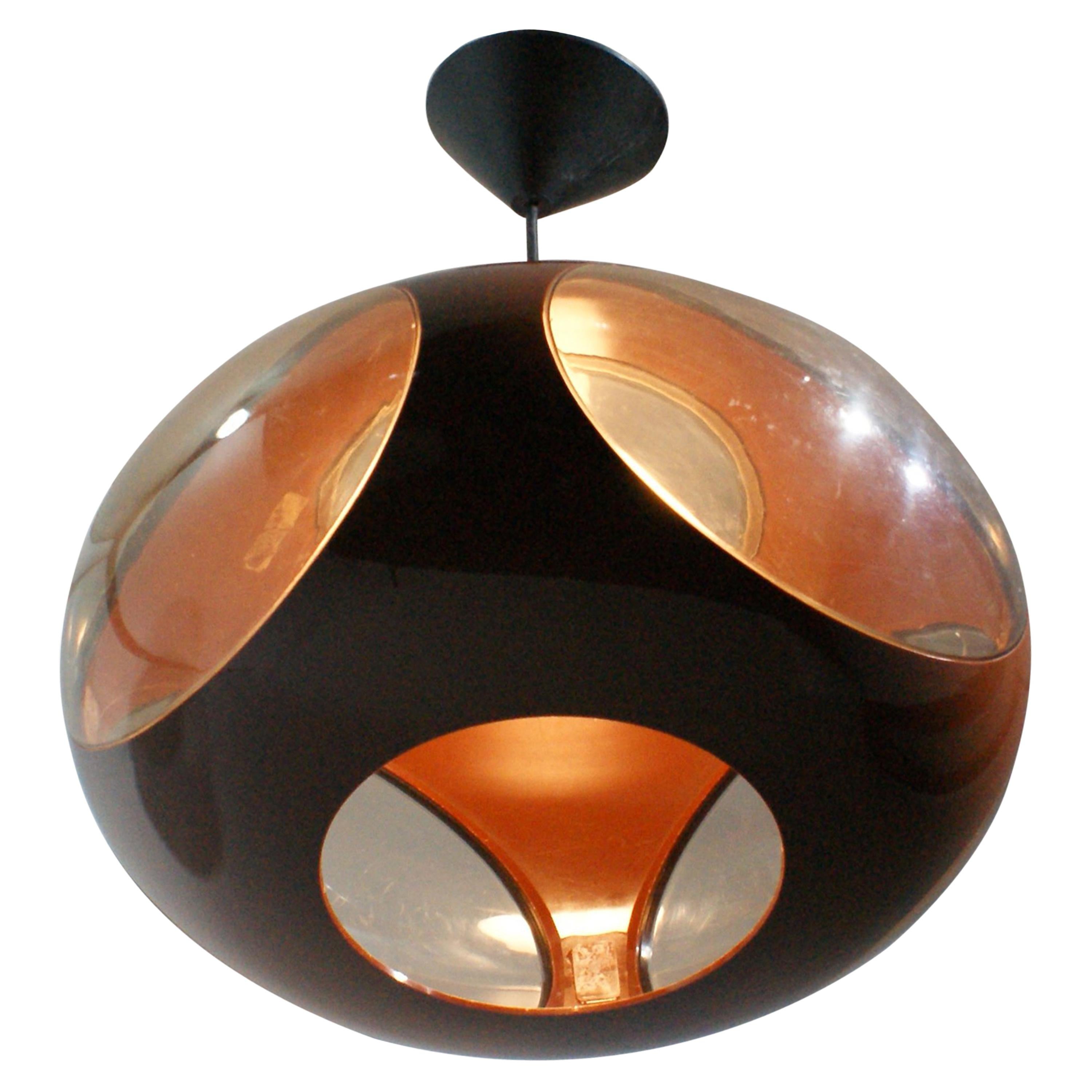 Weltraumzeitalter Ufo-Lampe von Luigi Colani:: braun:: um 1960