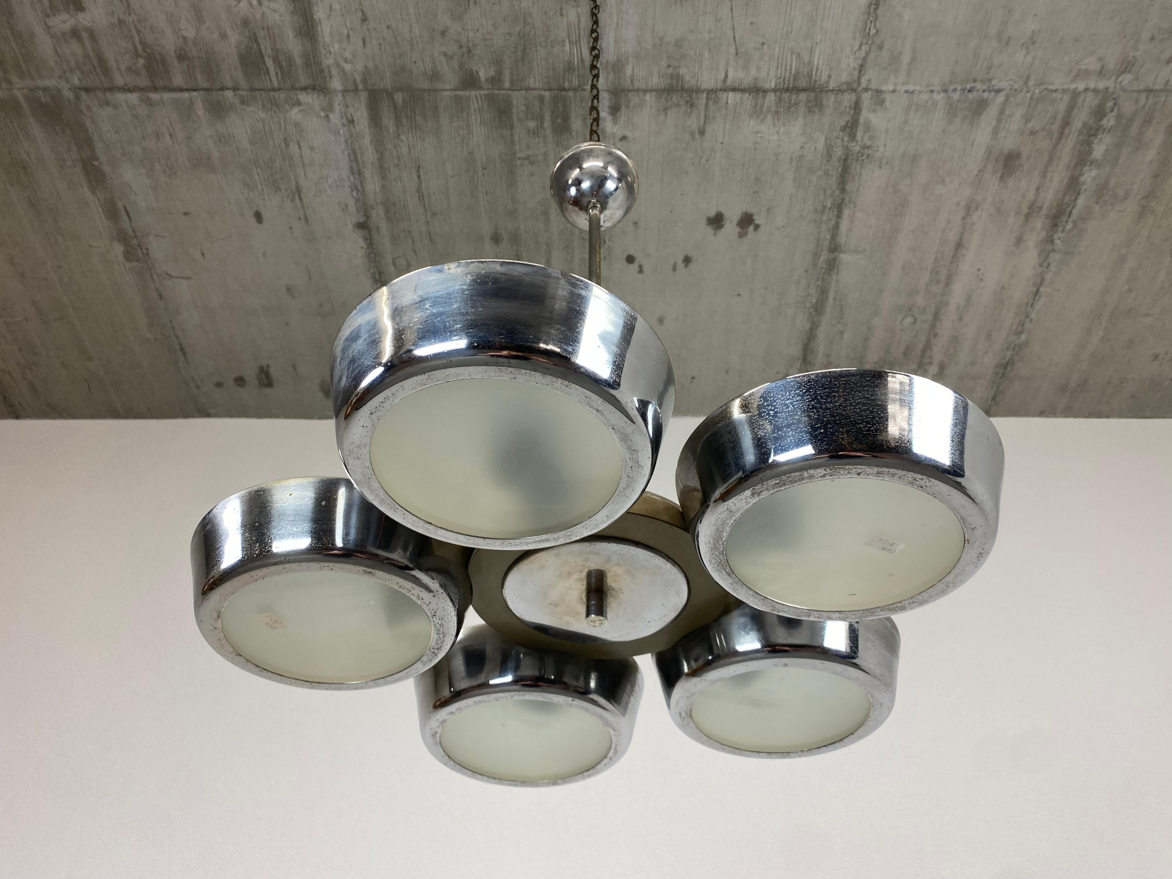 Slovak Space Age UFO Hanging Lamp For Sale