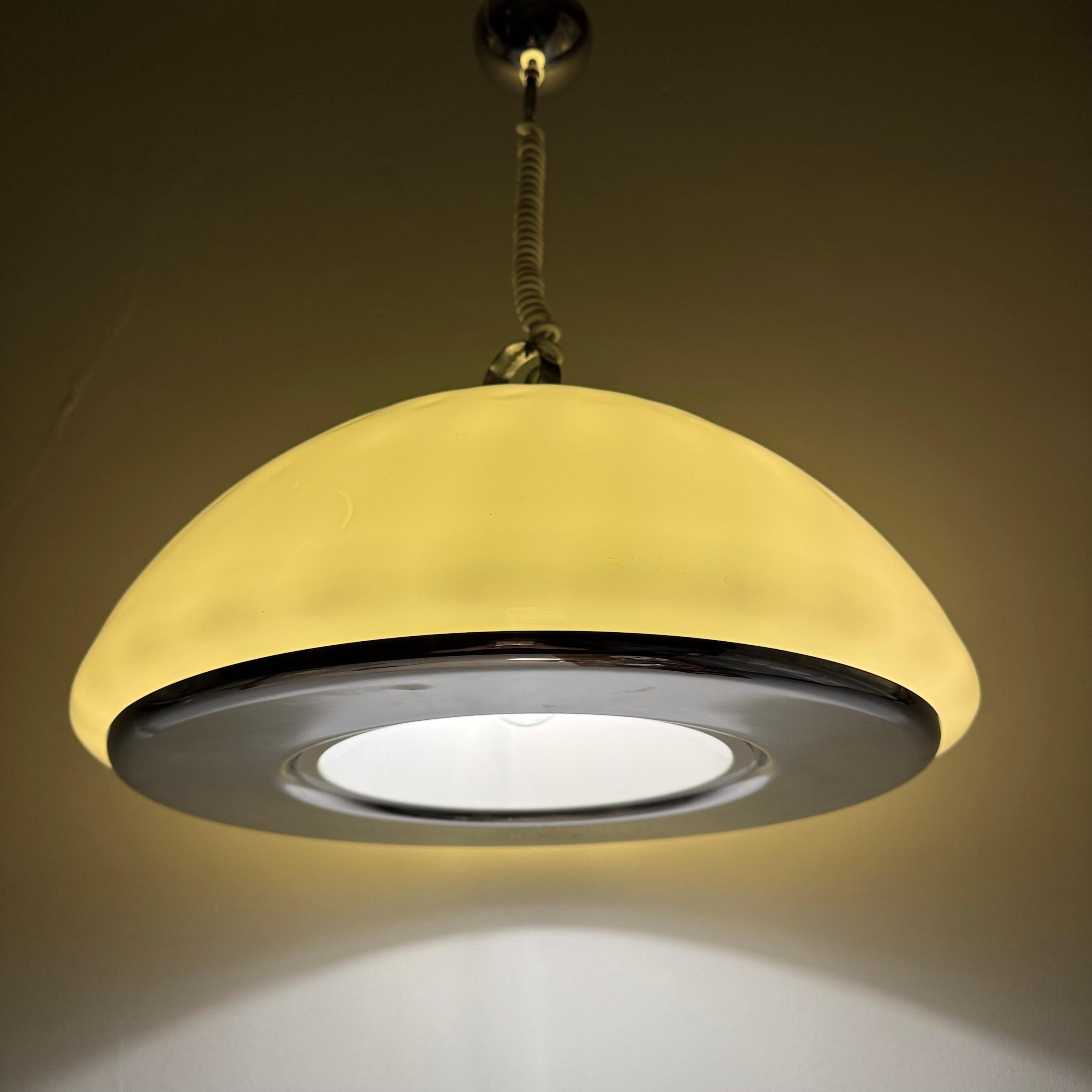 Lampada a sospensione UFO in vetro di Murano, anni '70, Italia in vendita 7