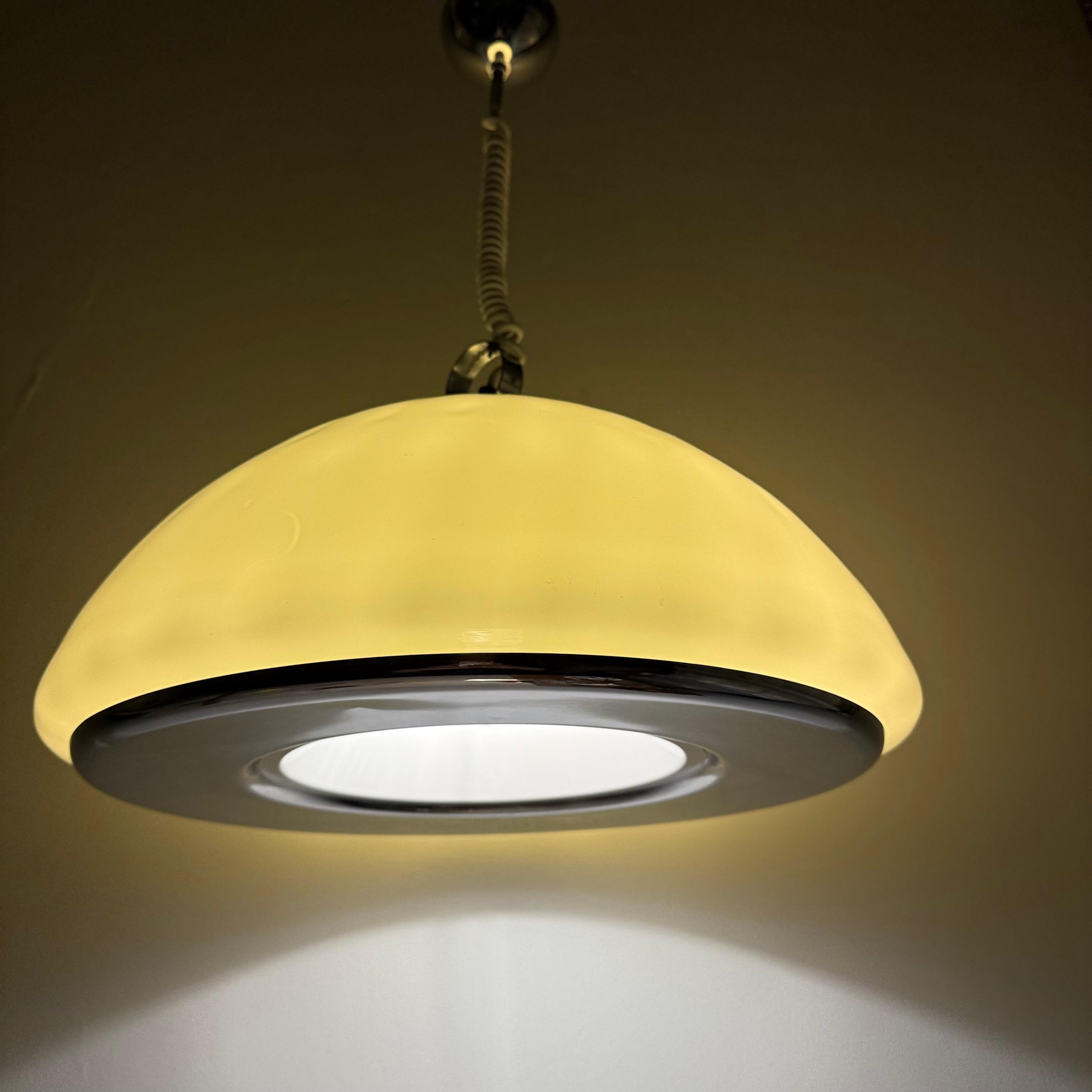 Lampada a sospensione UFO in vetro di Murano, anni '70, Italia in vendita 9