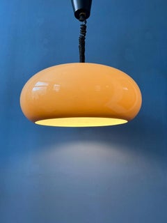 Space Age UFO Mushroom Plexiglass Suspension Pendant Lamp, 1970s