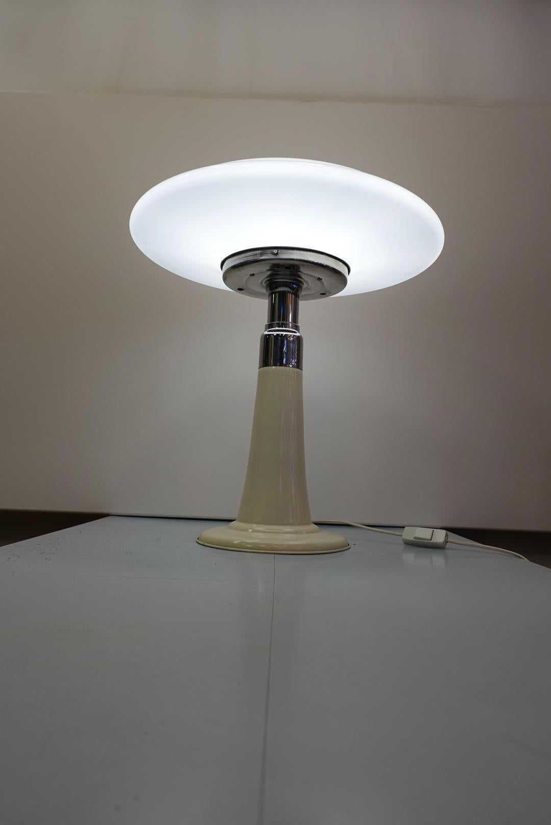 20th Century Space Age UFO Opaline Glass Table Lamp from Gaivota