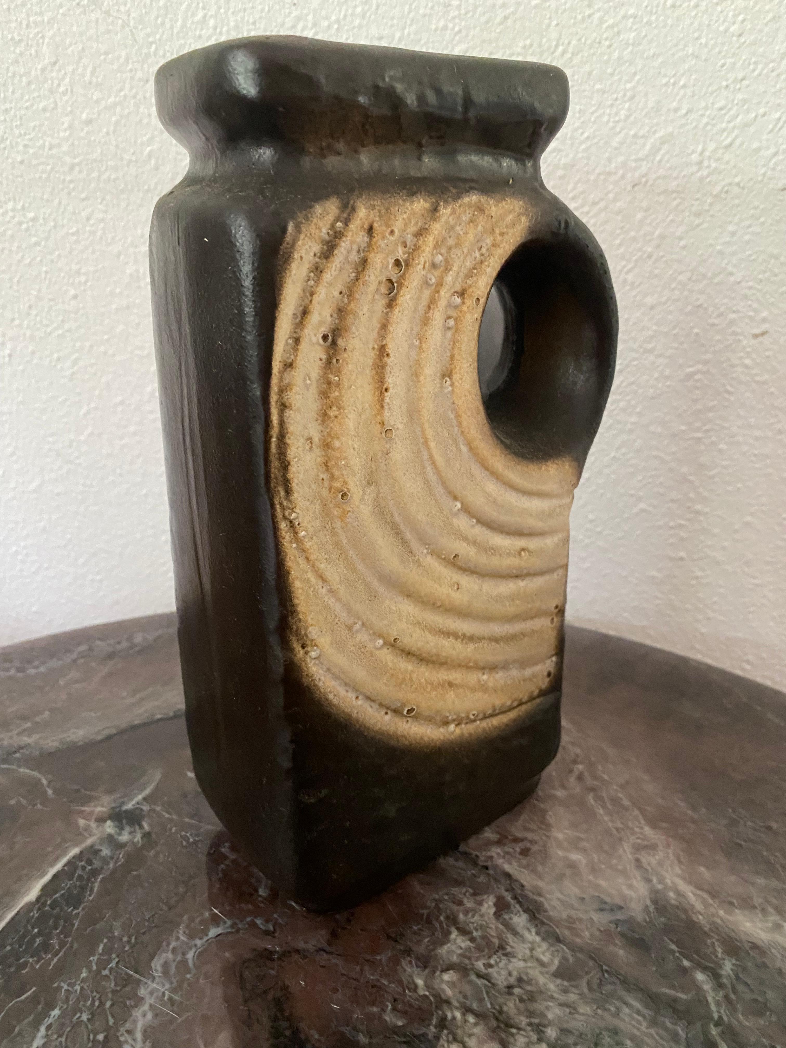Fat Lava Vase by Walter Becht Germany In Good Condition For Sale In Waddinxveen, ZH