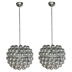 Vintage Space Age Verner Panton Style Pendants, Pair