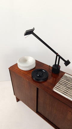 Videopoche Space Age in ceramica Total White di Parravicini Ceramiche, Italia anni '60