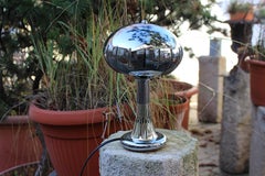 Space Age Vintage Chromed Metal Table Lamp Mushroom Panton 1970s Scandinavia