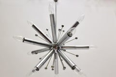Space Age Vintage Chromed Sputnik Chandelier Hanging Lamp 1960s