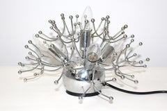 Space Age Vintage Chromed Sputnik Table Lamp Sciolari 1960s Italy