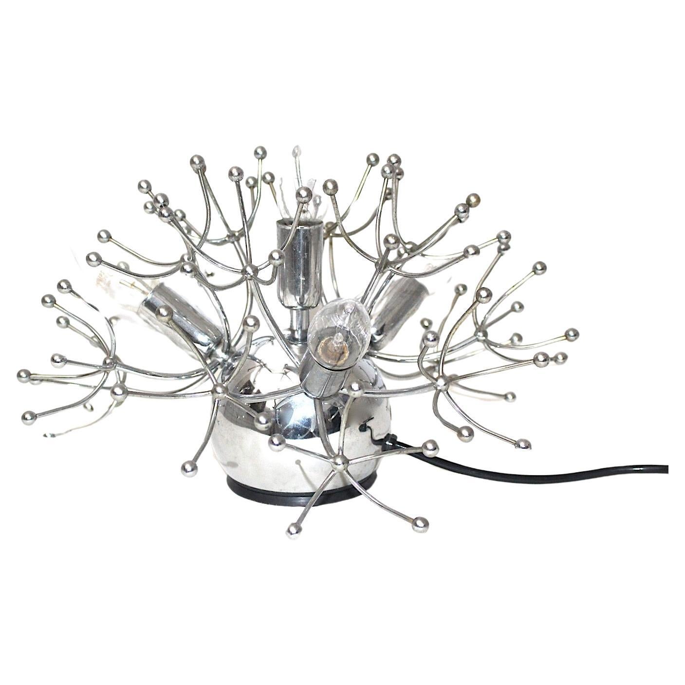 Lampada da tavolo Sputnik cromata vintage Space AGE Sciolari 1960 Italia in vendita