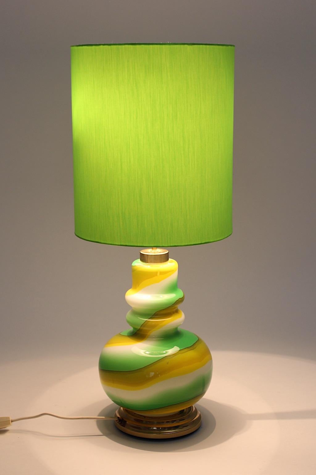 yellow green lamp