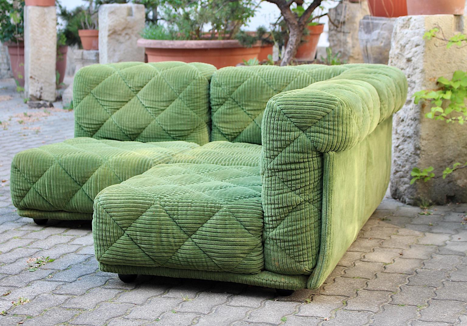 green corduroy couch