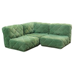 Modulares freistehendes Sofa Wittmann Rhombos, Space Age, Vintage, Grün, 1970er Jahre, Österreich