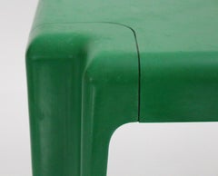 Space Age Vintage Green Plastic Dining Table Patio Table Helmut Bätzner, 1960s