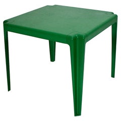 Space Age Vintage Green Plastic Dining Table Patio Table Helmut Bätzner, 1960s