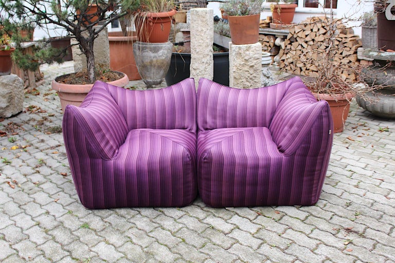 Space Age Vintage Modular Sofa Le Bambole Purple Lavender Mario Bellini 1970s  For Sale 6