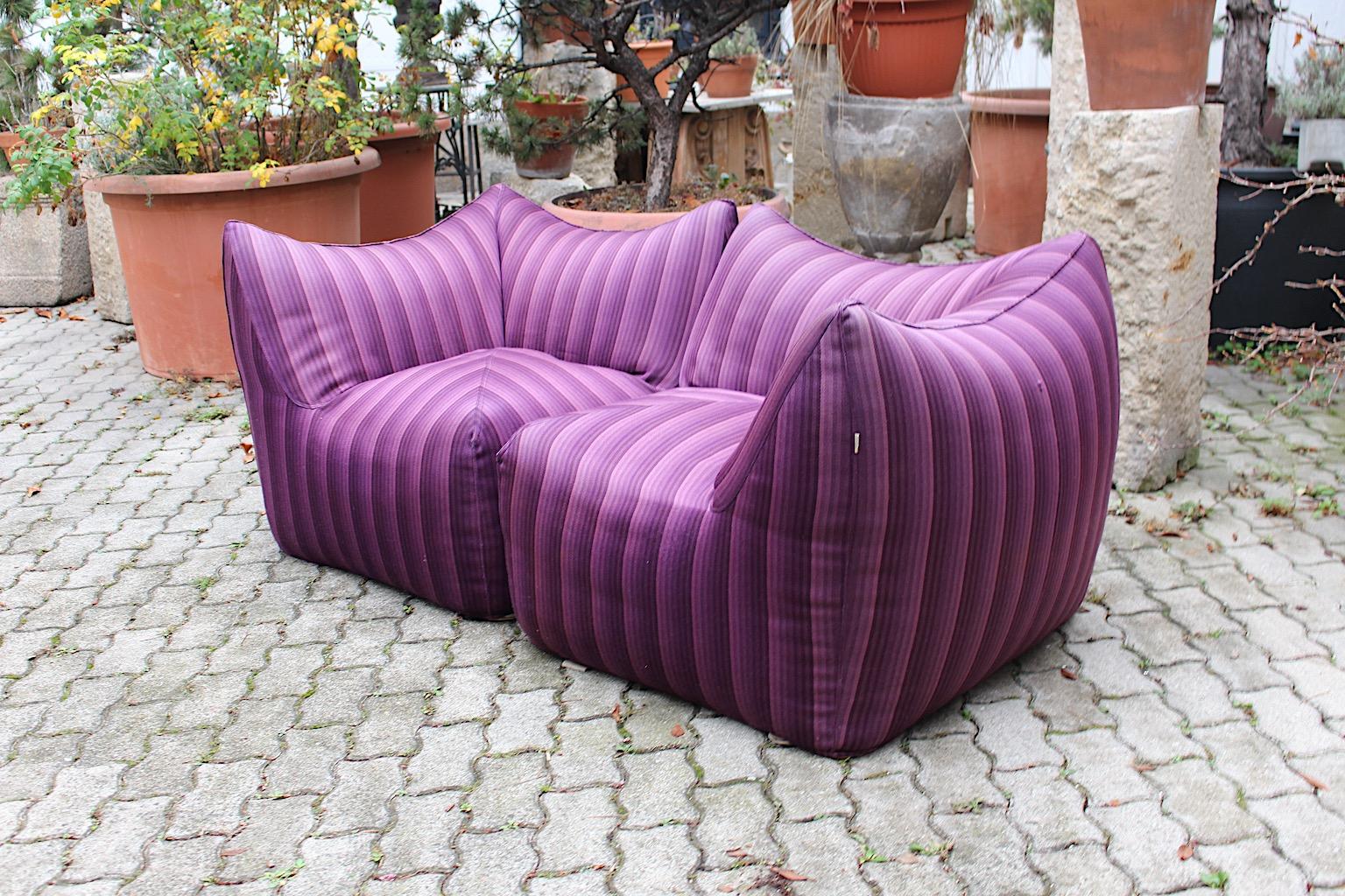 Space Age Vintage Modular Sofa Le Bambole Purple Lavender Mario Bellini 1970s  For Sale 4