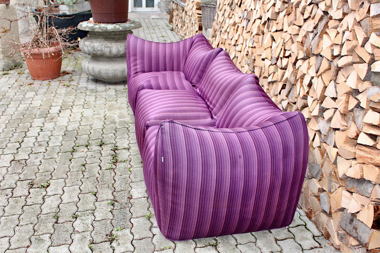 Space Age Vintage Modular Sofa Le Bambole Purple Lavender Mario Bellini 1970s  For Sale 7