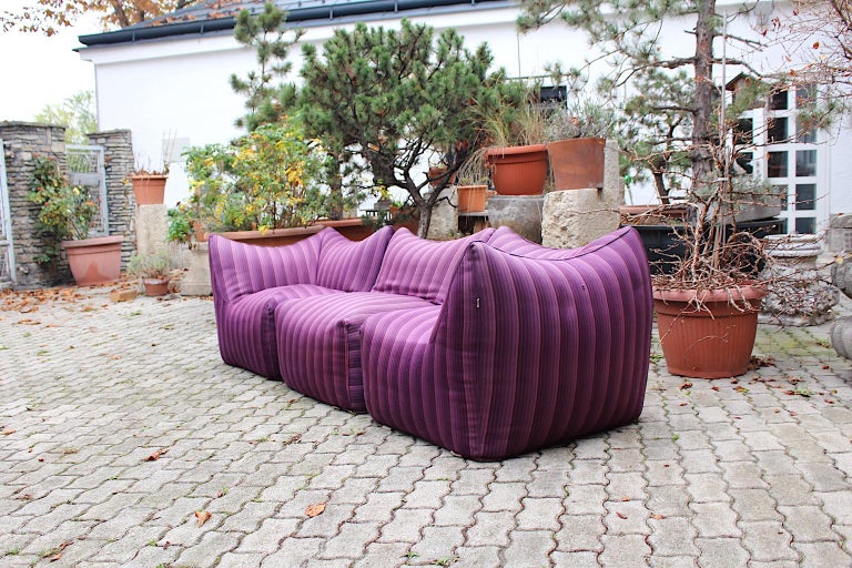 Space Age Vintage Modular Sofa Le Bambole Purple Lavender Mario Bellini 1970s  For Sale 1