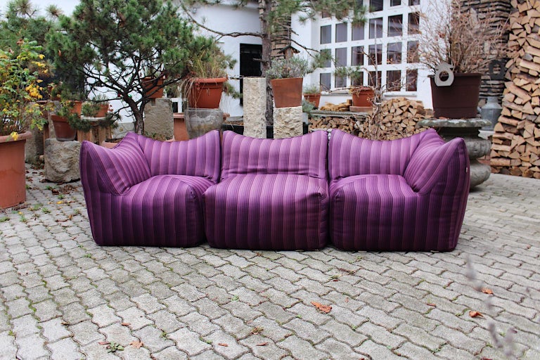 Space Age Vintage Modular Sofa Le Bambole Purple Lavender Mario Bellini 1970s  For Sale 2