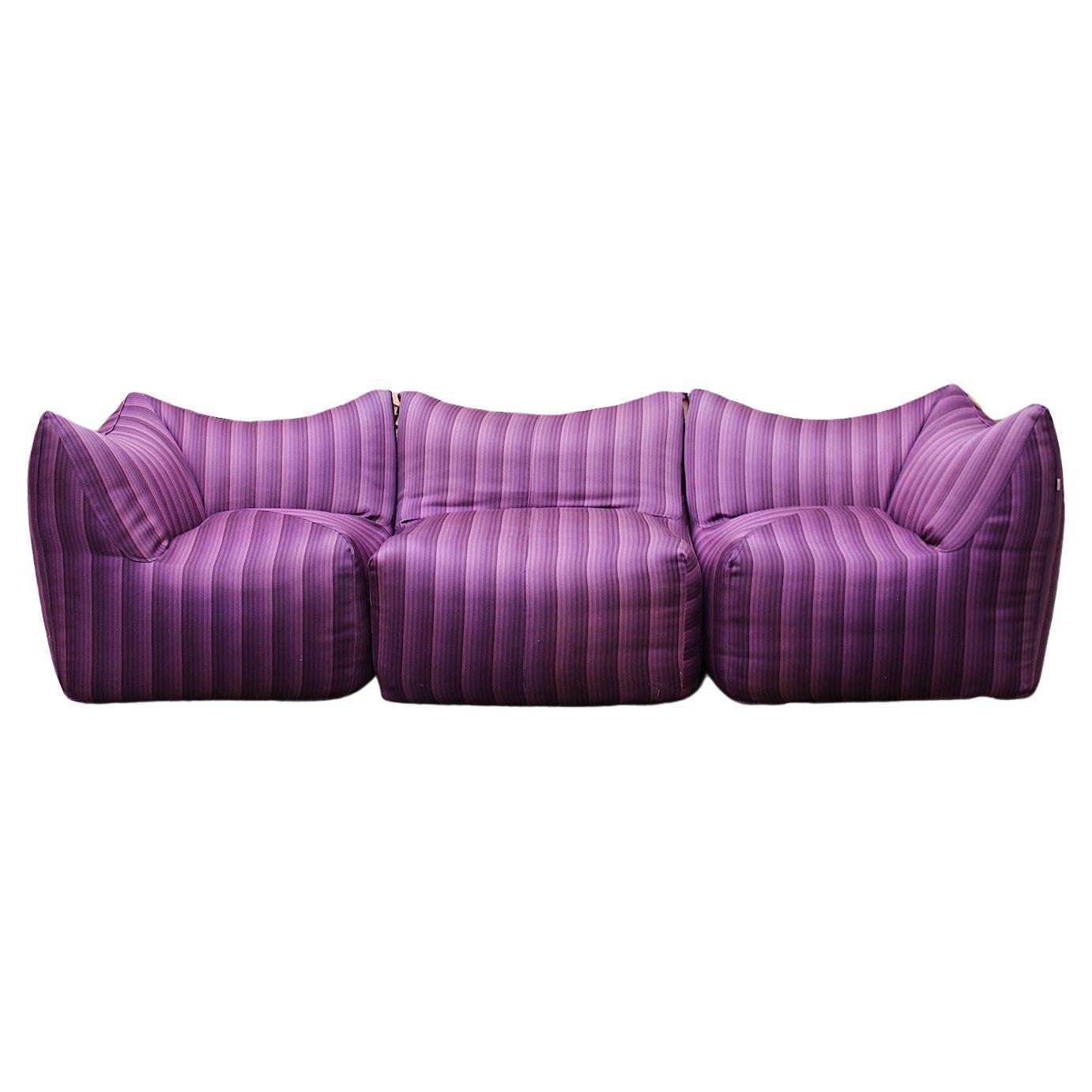 Space Age Vintage Modular Sofa Le Bambole Purple Lavender Mario Bellini 1970s 