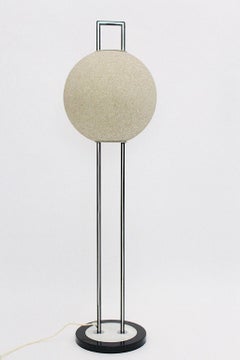 Space Age Vintage Nude Black Metal Plastic Floor Lamp, 1960s