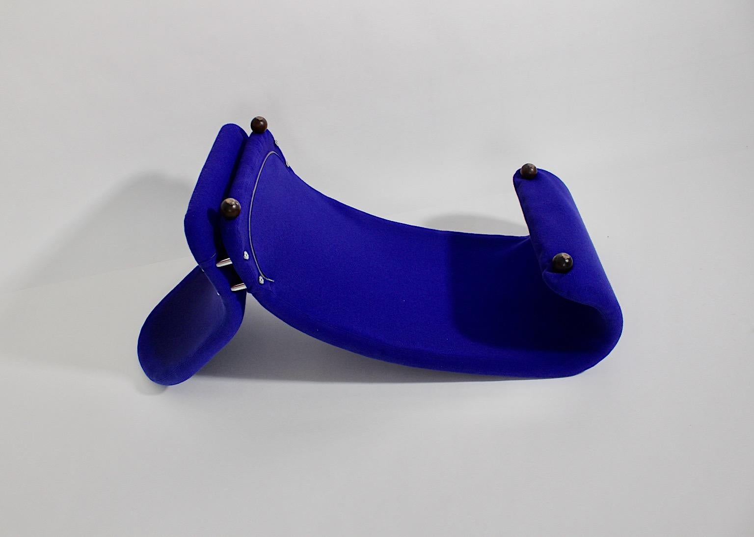 Chaise longue bleue organique Anthropomorphe de l'ère spatiale - Verner Panton - 1962/63 en vente 3