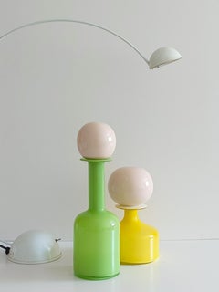 Bottiglie di vetro d'arte scandinave e italiane della metà del secolo, 1960