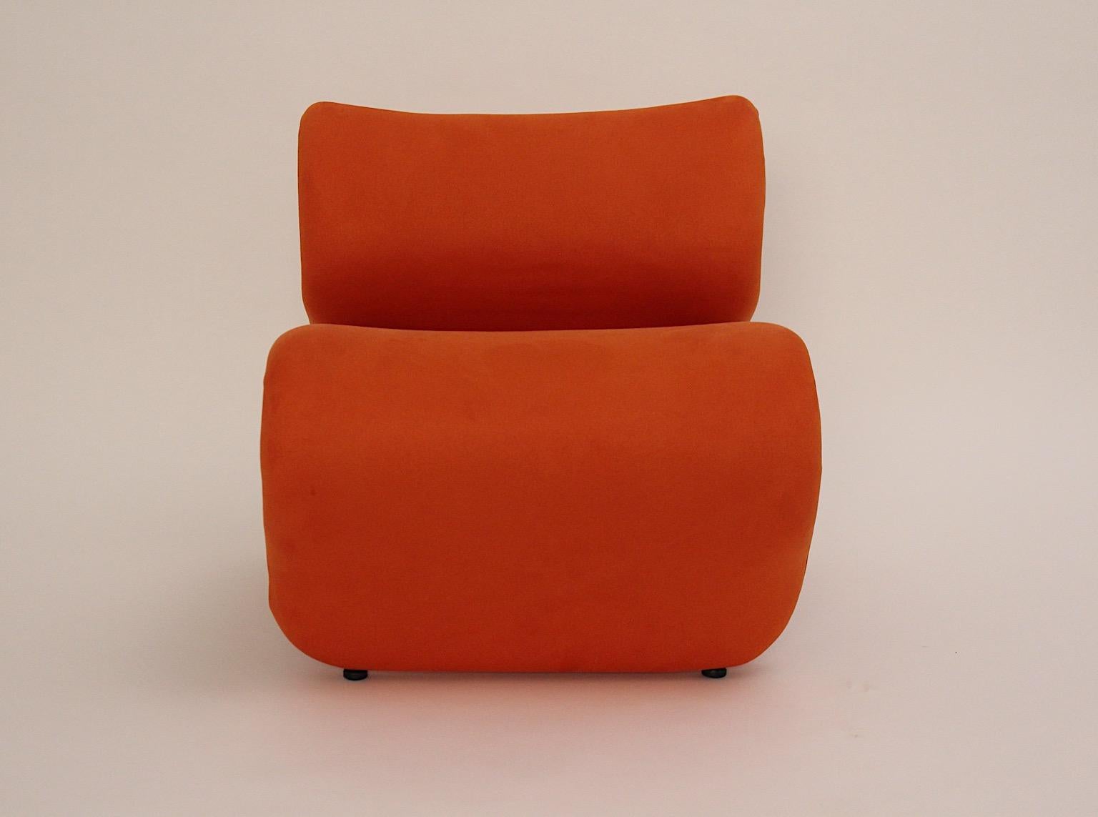 20th Century Space Age Vintage Sculptural Orange Etcetera Chair by Jan Ekselius 1970s Sweden