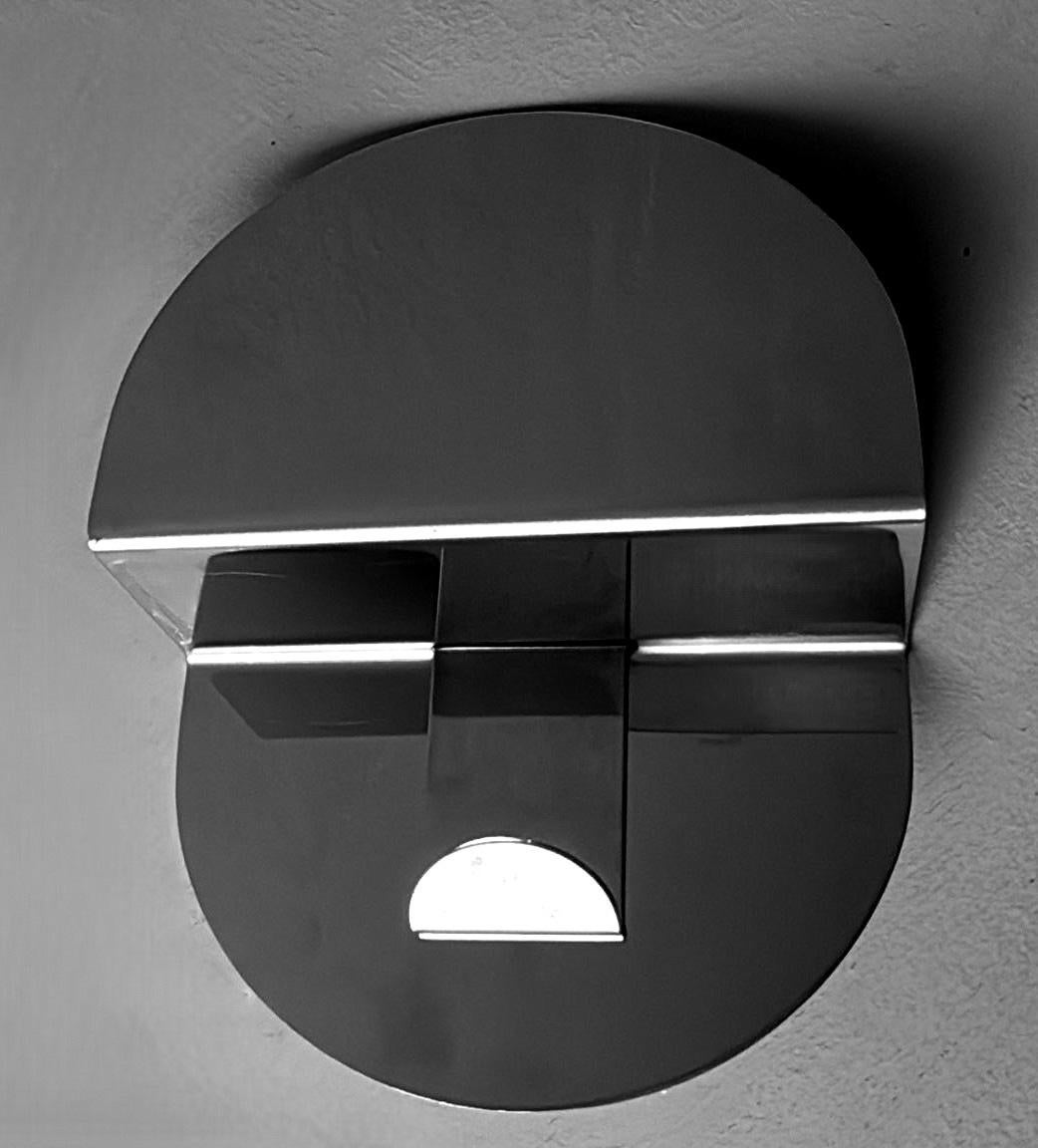Space Age Vintage-Set aus drei italienischen Wandhaken aus Edelstahl, Space Age im Angebot 8