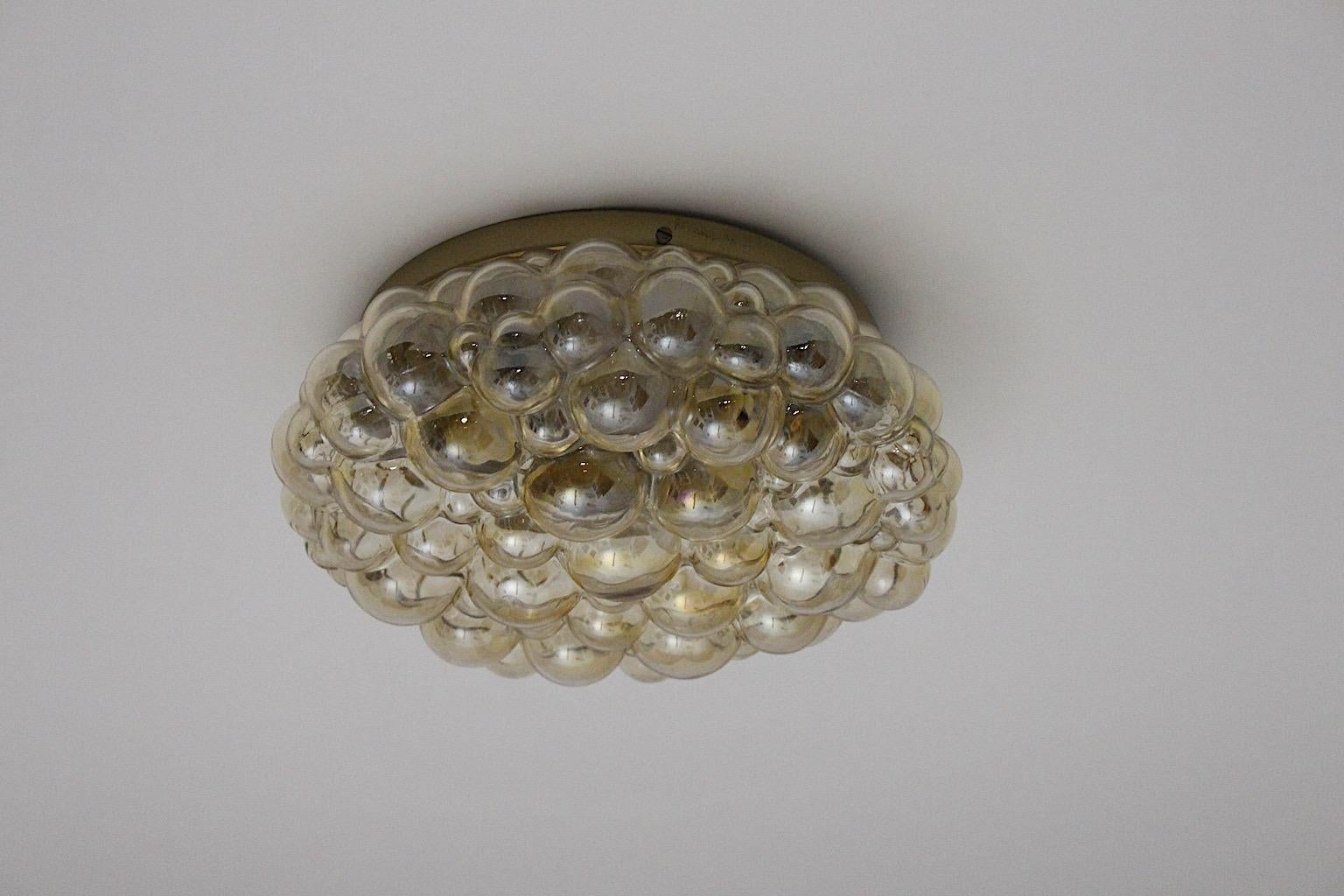 Space Age Vintage Wall Light Flush Mount Helena Tynell for Limburg 1970s Germany For Sale 3