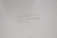 Space Age Vintage White Plastic Bar Cart or Chest Anna Castelli Kartell, Italy
