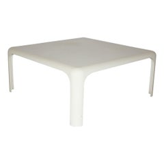 Space Age Vintage White Sofa Table Vico Magistretti Demetrio 70, Italy, 1960s